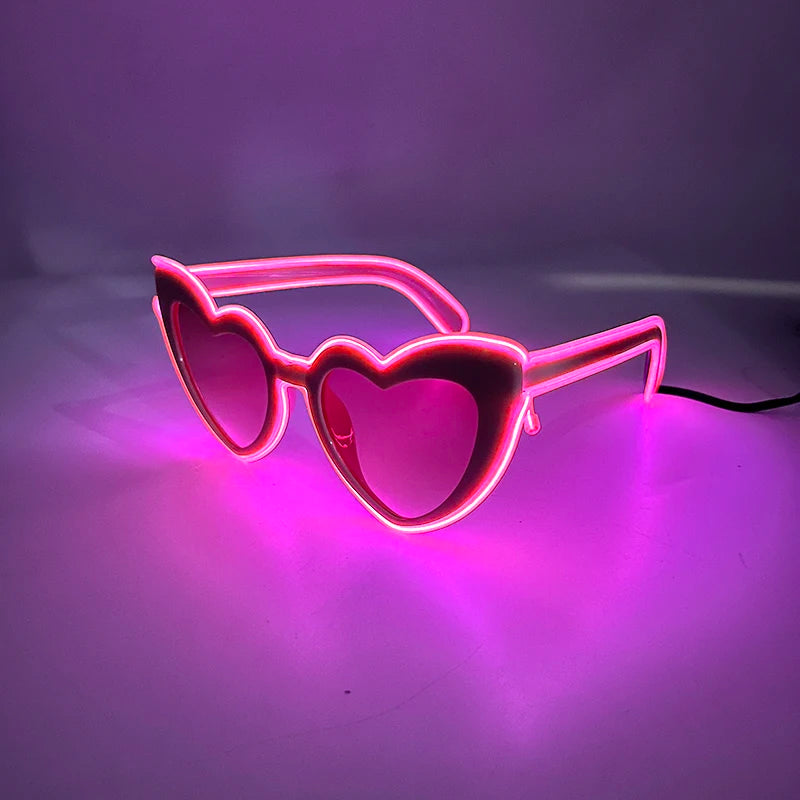 LED Rave Cosplay Glasses – Neon Light Up Festival Goggles for Music Festivals, DJ Parties & Clubs