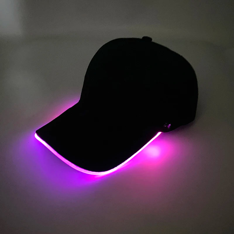 LED Light Up Baseball Cap – Rechargeable Glow Festival Hat for Raves, Concerts & Night Parties