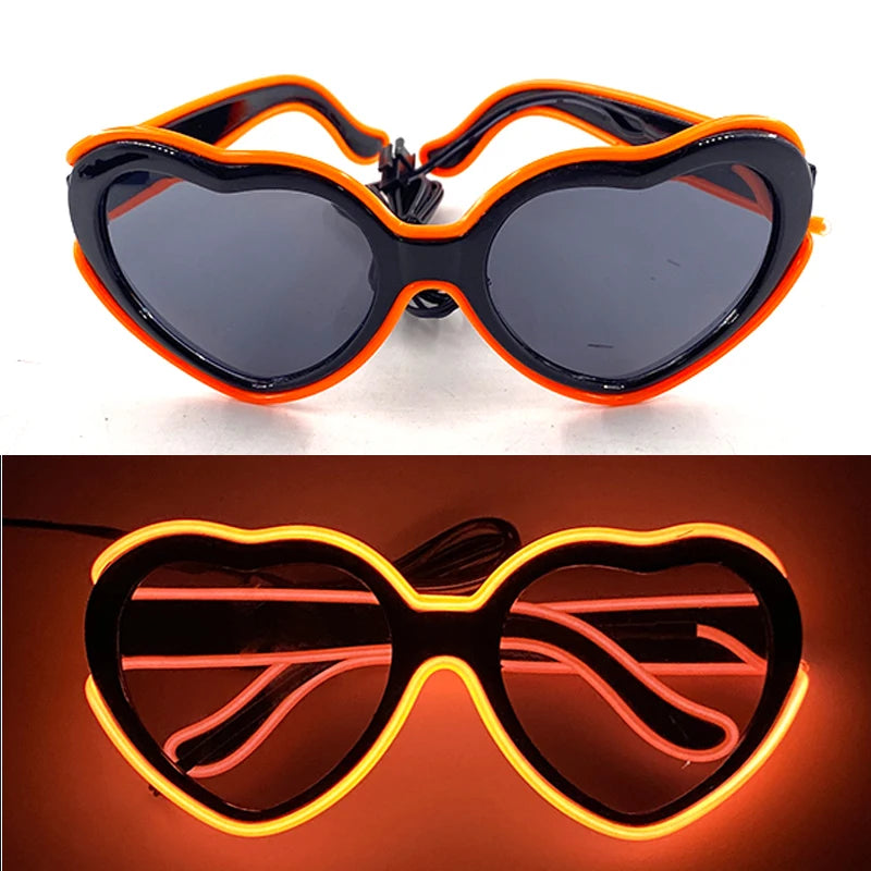 LED Rave Cosplay Glasses – Neon Light Up Festival Goggles for Music Festivals, DJ Parties & Clubs