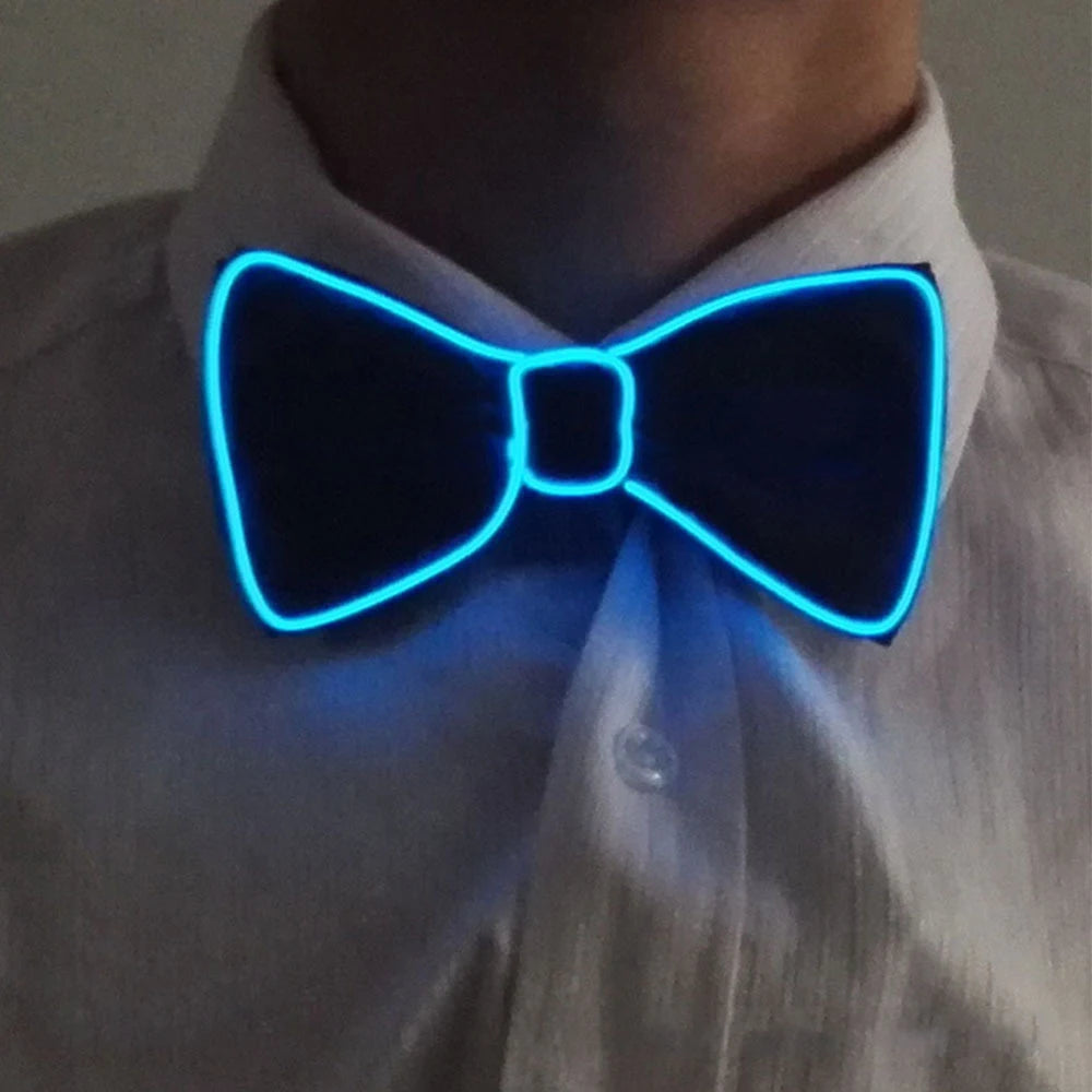 LED Light Up Bow Tie – Neon Glowing Party Bow Tie for Festivals, Raves & Nightclub Events