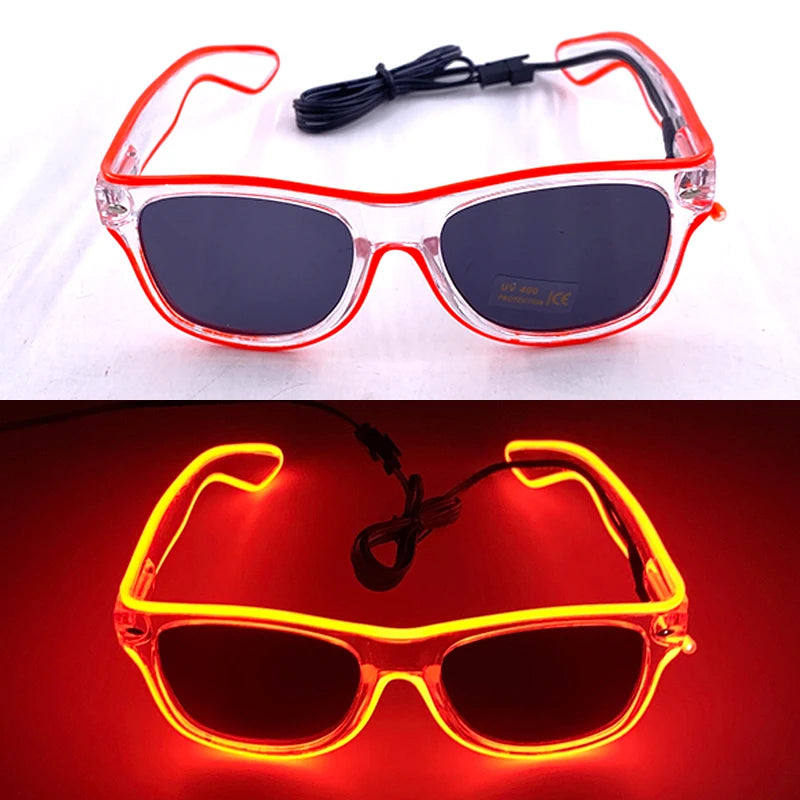 LED Heart Festival Glasses – Light Up Love Heart Sunglasses for Festivals, Parties & Bachelorette Events