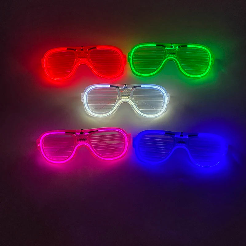 Neon LED Festival Glasses – Light Up Rave Sunglasses for Music Festivals, Clubs & Party Events