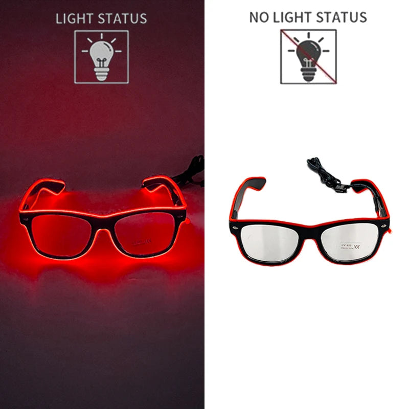 Neon LED Festival Glasses – Light Up Party Sunglasses for Music Festivals, Clubs & Night Events