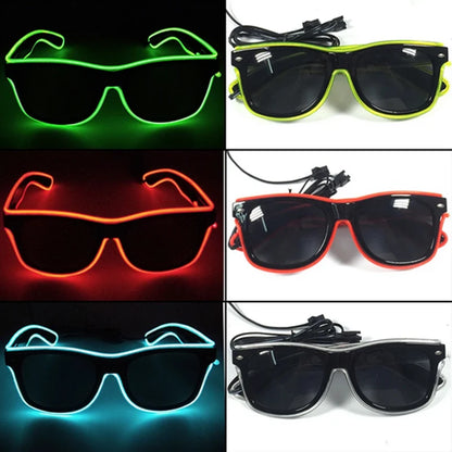 LED Rave Cosplay Glasses – Neon Light Up Festival Goggles for Music Festivals, DJ Parties & Clubs
