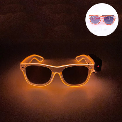Neon LED Festival Glasses – Light Up Rave Sunglasses for Music Festivals, Clubs & Party Events