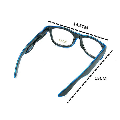EL Wire LED Festival Glasses – Flashing Light Up Party Sunglasses for Rave Festivals & Night Events