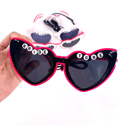 LED Heart Festival Glasses – Light Up Love Heart Sunglasses for Festivals, Parties & Bachelorette Events