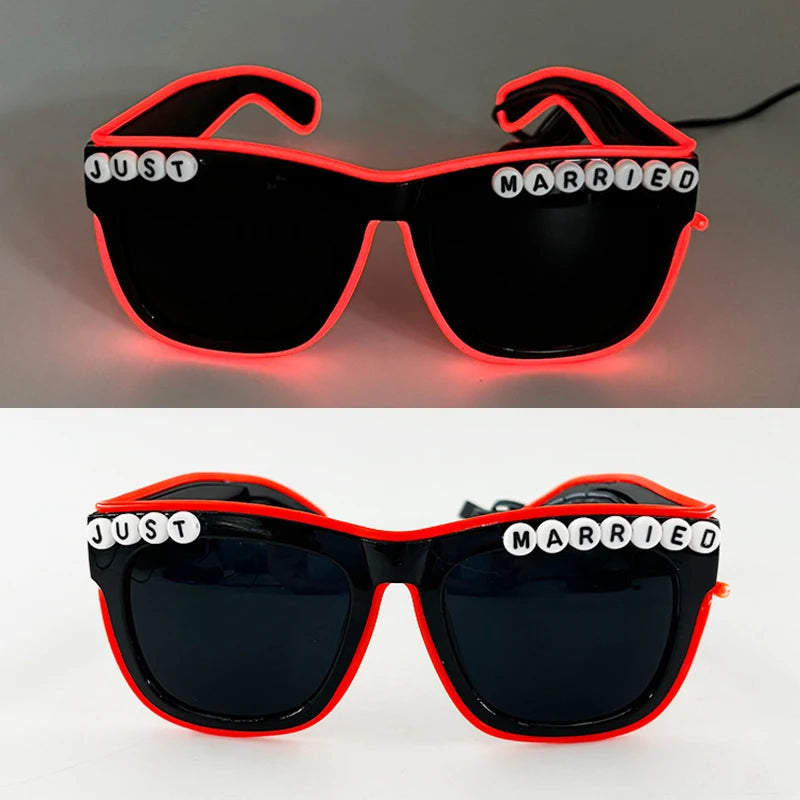 LED Heart Festival Glasses – Light Up Love Heart Sunglasses for Festivals, Parties & Bachelorette Events