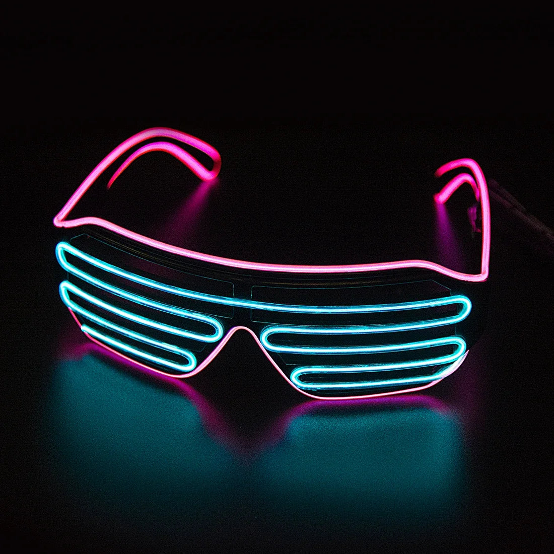 Neon LED Glow Glasses – Flashing Light Up Festival Sunglasses for Raves, Parties & Night Events