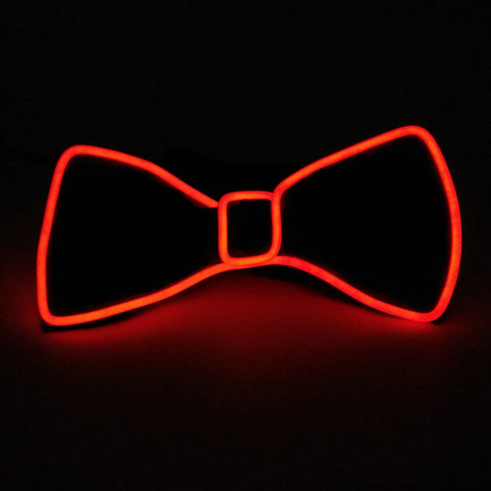LED Light Up Bow Tie – Neon Glowing Party Bow Tie for Festivals, Raves & Nightclub Events