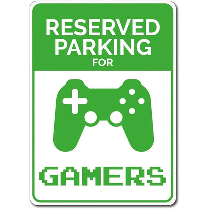 Gaming Room Metal Wall Sign – Retro Gamer Decor for Bedroom or Game Room