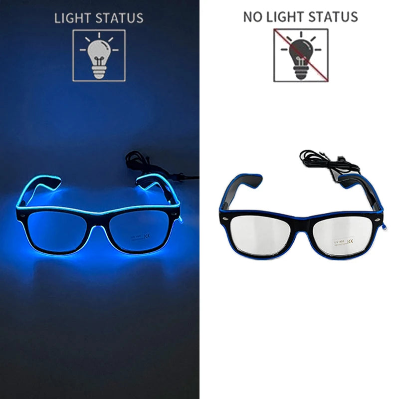 Neon LED Festival Glasses – Light Up Party Sunglasses for Music Festivals, Clubs & Night Events