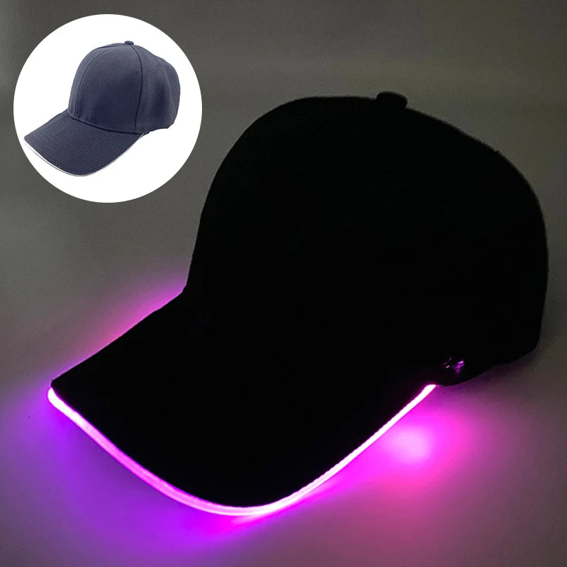 LED Light Up Baseball Cap – Rechargeable Glow Festival Hat for Raves, Concerts & Night Parties