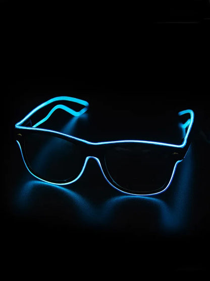 Flashing LED Festival Glasses – EL Wire Light Up Sunglasses for Rave Parties, Music Festivals & Night Events