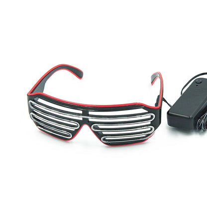Neon LED Glow Glasses – Flashing Light Up Festival Sunglasses for Raves, Parties & Night Events
