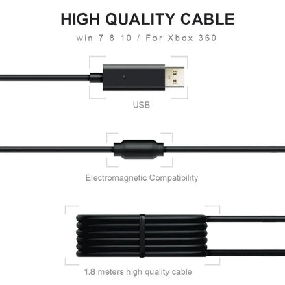 USB Wired Gaming Controller for Xbox 360 and PC – Gamepad with Vibration