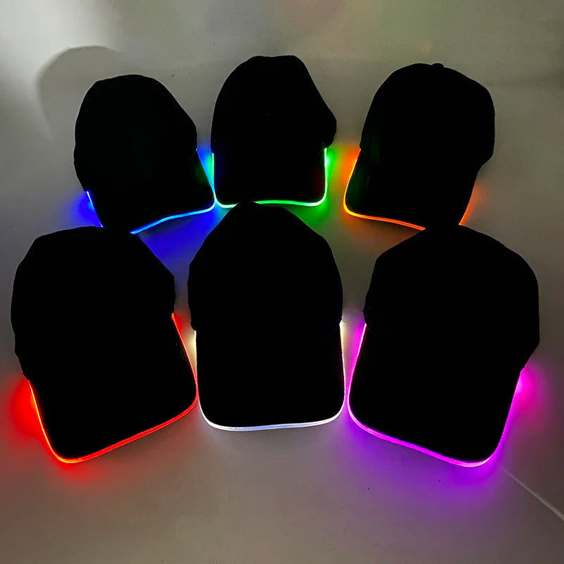 LED Light Up Baseball Cap – Rechargeable Glow Festival Hat for Raves, Concerts & Night Parties