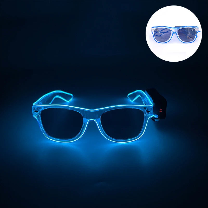 Neon LED Festival Glasses – Light Up Rave Sunglasses for Music Festivals, Clubs & Party Events