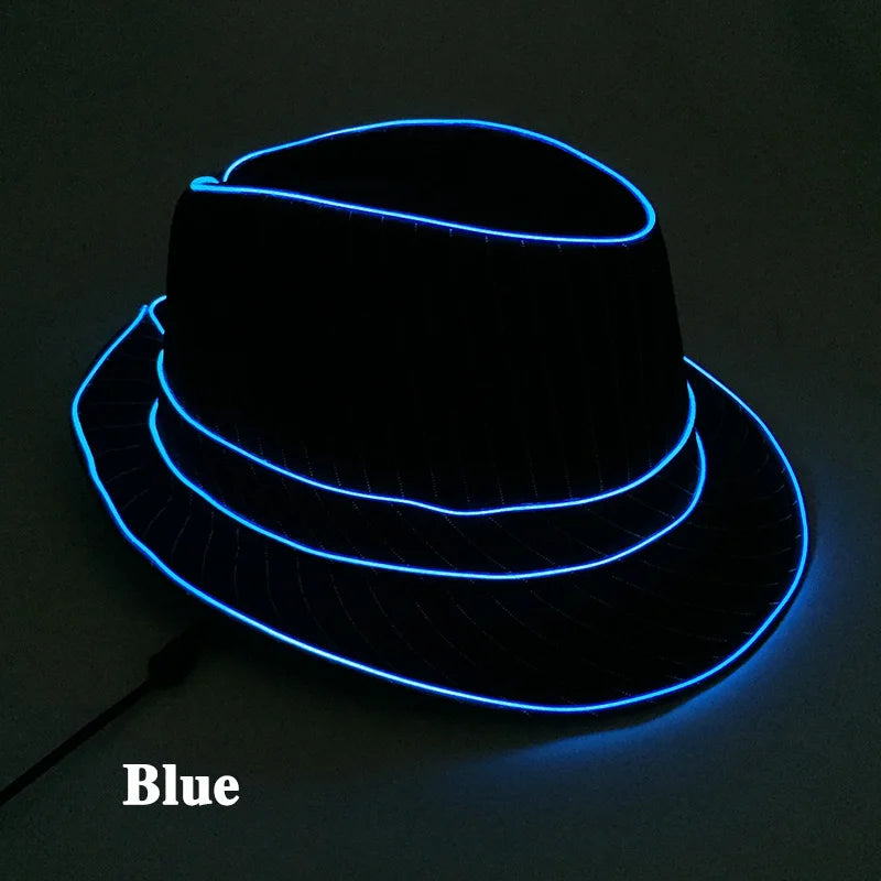 LED Fedora Festival Hat – Light Up Neon Party Hat for Raves, Concerts & Nightclub Events