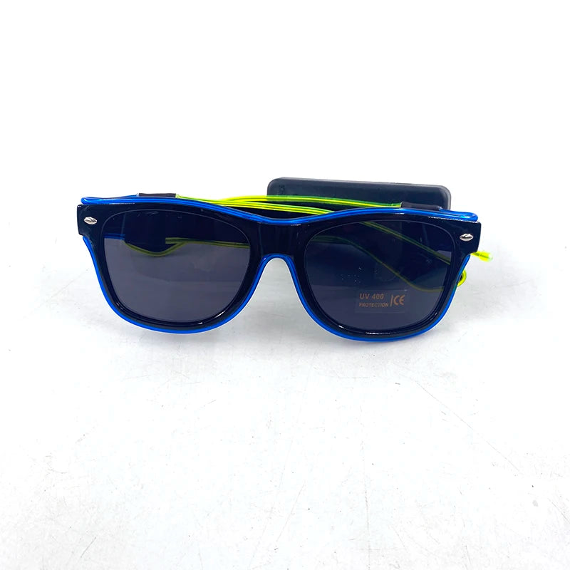 Wireless LED Festival Sunglasses – Glow Party UV400 Light Up Glasses for Rave Festivals & Night Events