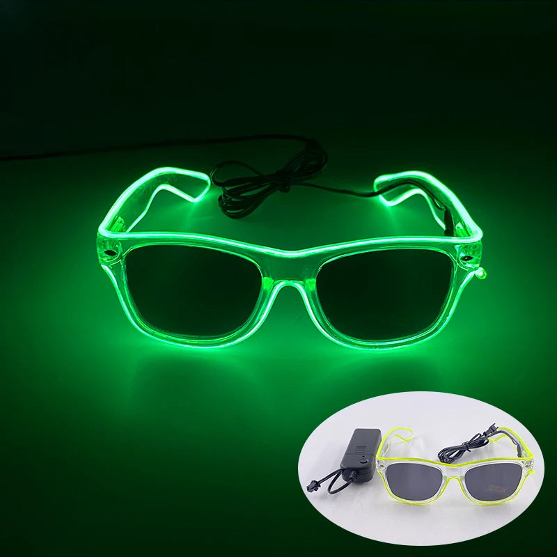 Neon LED Festival Glasses – Light Up Party Sunglasses for Music Festivals, Clubs & Night Events