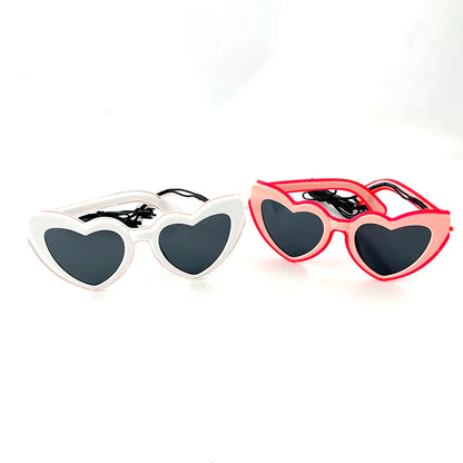 LED Heart Festival Glasses – Light Up Love Heart Sunglasses for Festivals, Parties & Bachelorette Events