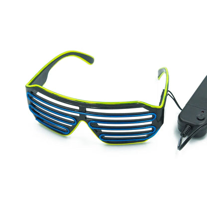 Neon LED Glow Glasses – Flashing Light Up Festival Sunglasses for Raves, Parties & Night Events