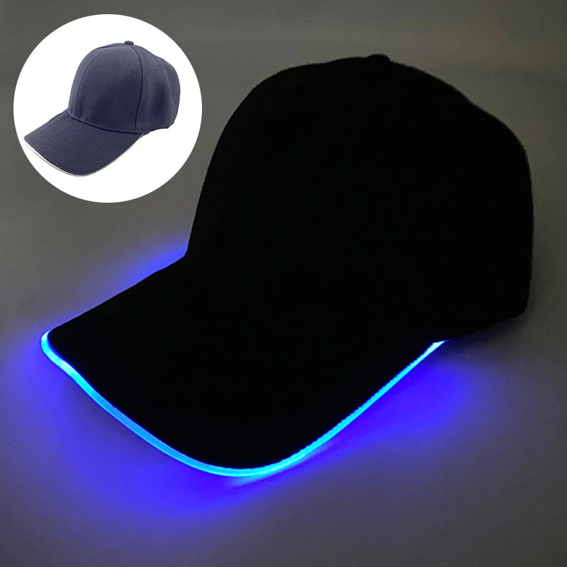 LED Light Up Baseball Cap – Rechargeable Glow Festival Hat for Raves, Concerts & Night Parties
