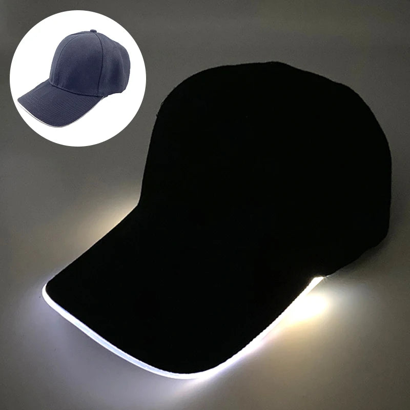 LED Light Up Baseball Cap – Rechargeable Glow Festival Hat for Raves, Concerts & Night Parties