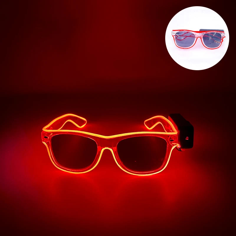 Neon LED Festival Glasses – Light Up Rave Sunglasses for Music Festivals, Clubs & Party Events