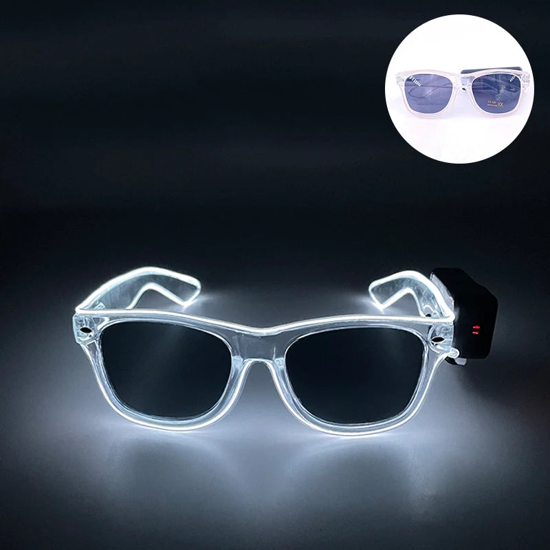 Neon LED Festival Glasses – Light Up Rave Sunglasses for Music Festivals, Clubs & Party Events