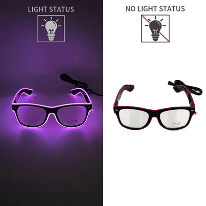 Neon LED Festival Glasses – Light Up Party Sunglasses for Music Festivals, Clubs & Night Events
