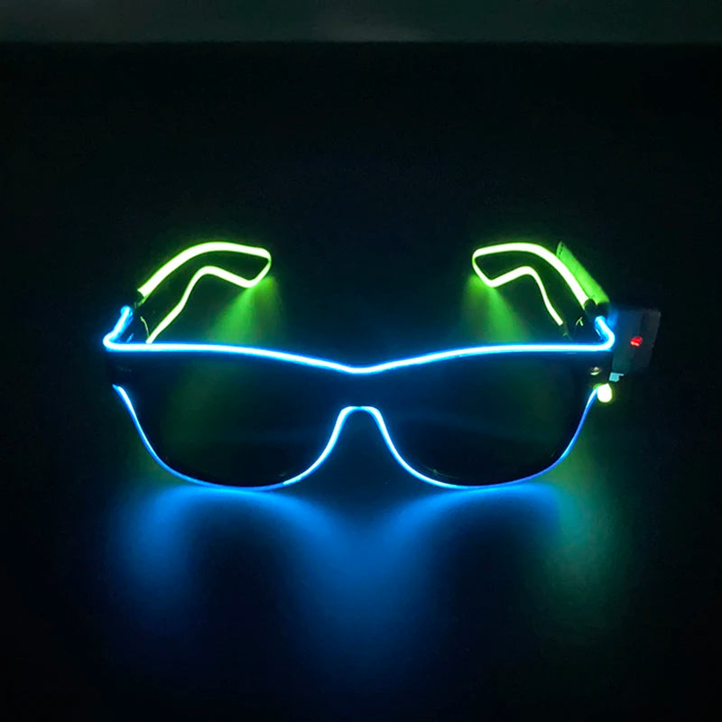 Neon LED Festival Glasses – Light Up Rave Sunglasses for Music Festivals, Clubs & Party Events