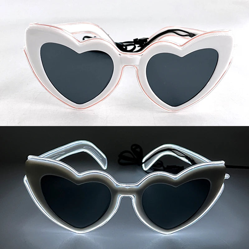 LED Rave Cosplay Glasses – Neon Light Up Festival Goggles for Music Festivals, DJ Parties & Clubs