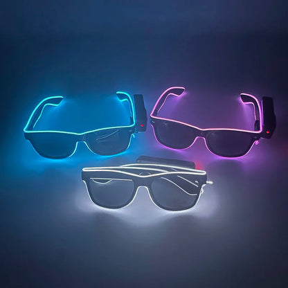 Neon LED Festival Glasses – Light Up Rave Sunglasses for Music Festivals, Clubs & Party Events