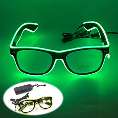 LED Rave Cosplay Glasses – Neon Light Up Festival Goggles for Music Festivals, DJ Parties & Clubs