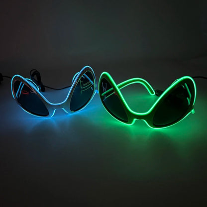 Alien LED Party Glasses – Light Up ET Sunglasses for Rave Festivals, Parties & Cosplay Events