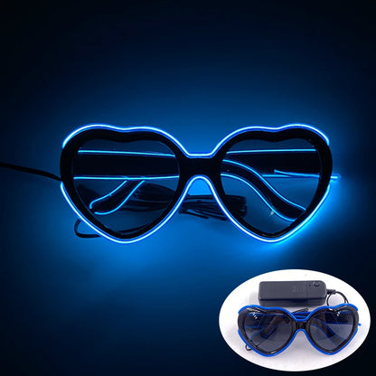 Neon LED Festival Glasses – Light Up Party Sunglasses for Music Festivals, Clubs & Night Events