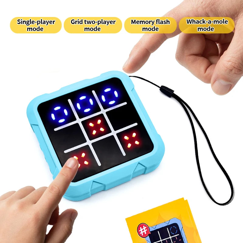 Electronic Tic Tac Toe Game – Portable LED Strategy Puzzle Game