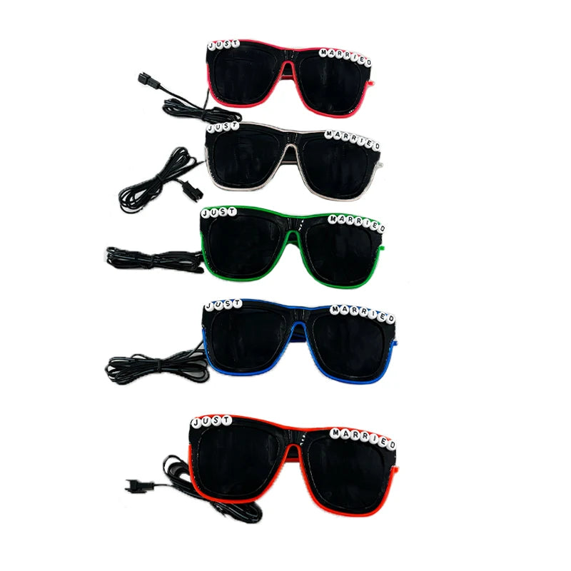 LED Heart Festival Glasses – Light Up Love Heart Sunglasses for Festivals, Parties & Bachelorette Events