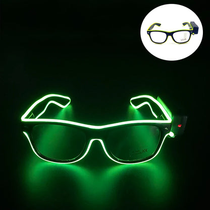 Neon LED Festival Glasses – Light Up Rave Sunglasses for Music Festivals, Clubs & Party Events