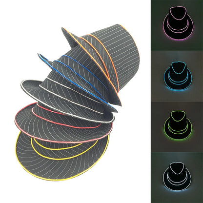LED Fedora Festival Hat – Light Up Neon Party Hat for Raves, Concerts & Nightclub Events