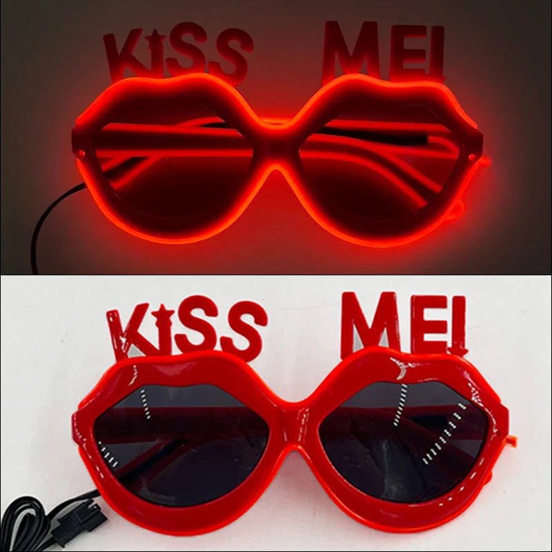 LED Heart Festival Glasses – Light Up Love Heart Sunglasses for Festivals, Parties & Bachelorette Events