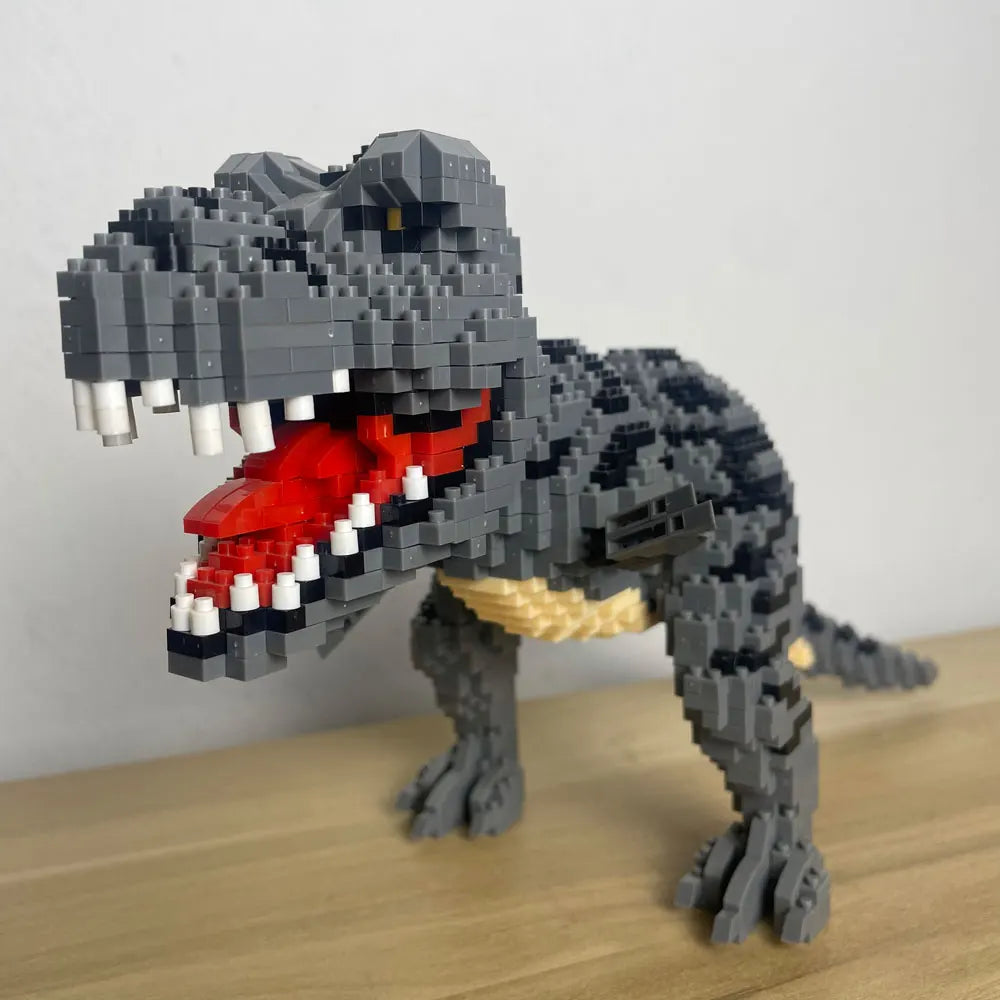 Dinosaur Building Blocks Set – Velociraptor & T-Rex DIY Construction Toy