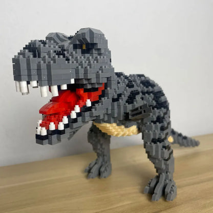 Dinosaur Building Blocks Set – Velociraptor & T-Rex DIY Construction Toy