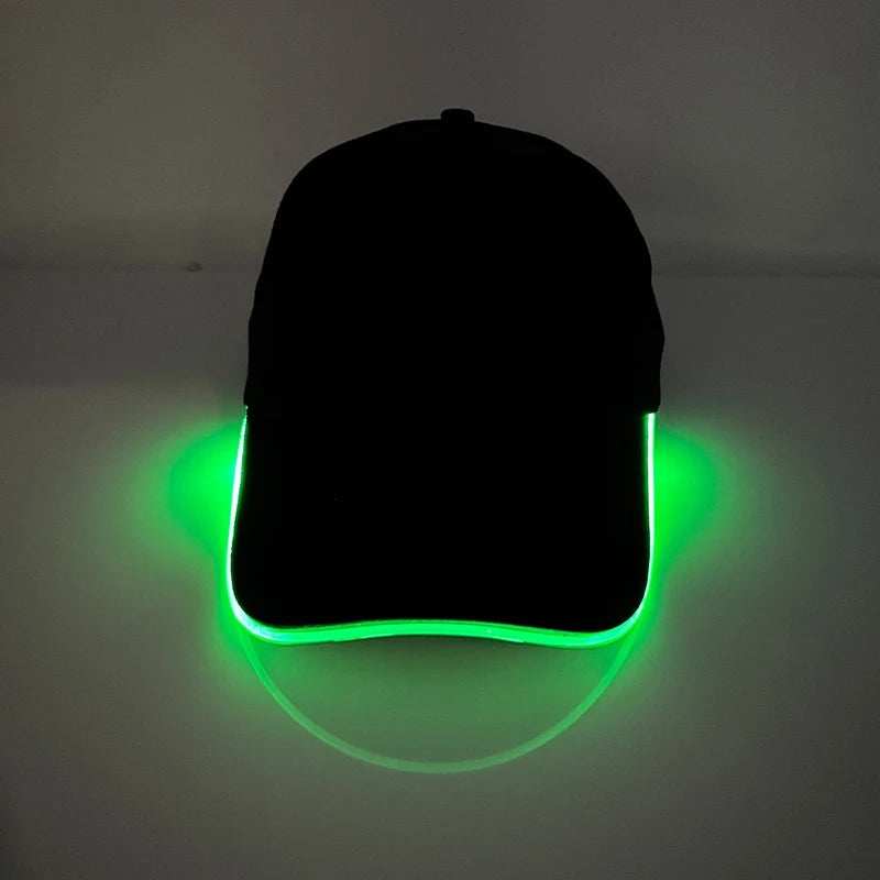 LED Light Up Baseball Cap – Rechargeable Glow Festival Hat for Raves, Concerts & Night Parties