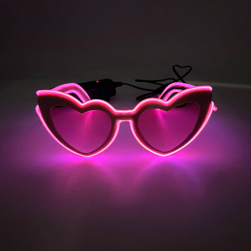 LED Rave Cosplay Glasses – Neon Light Up Festival Goggles for Music Festivals, DJ Parties & Clubs