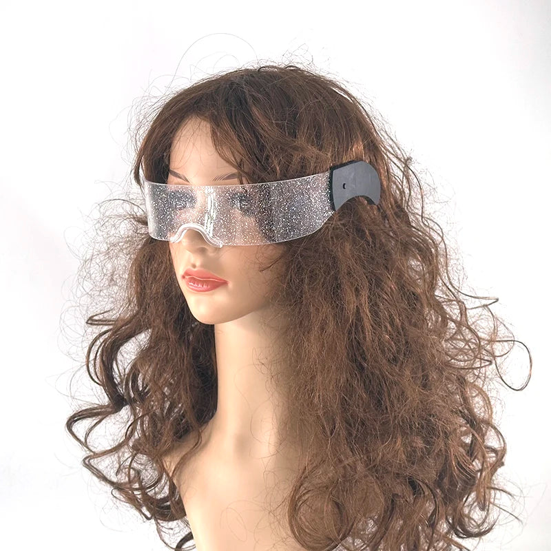 Rainbow LED Festival Glasses – Futuristic Light Up DJ Sunglasses for Raves, Concerts & Night Parties