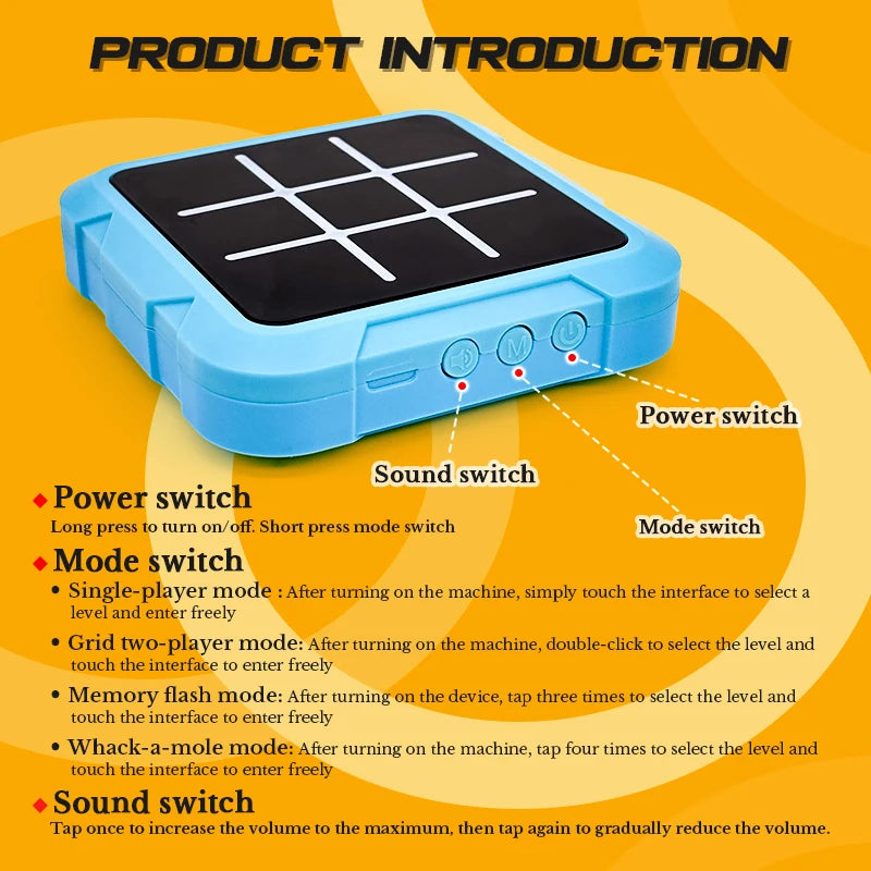 Electronic Tic Tac Toe Game – Portable LED Strategy Puzzle Game