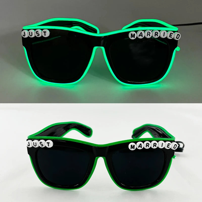 LED Heart Festival Glasses – Light Up Love Heart Sunglasses for Festivals, Parties & Bachelorette Events